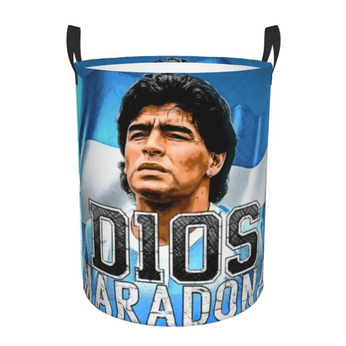 Custom Argentina 10 Soccer Star Legend Diego Maradona Laundry Hamper Large Storage Basket Girls Boys Toy Organizer