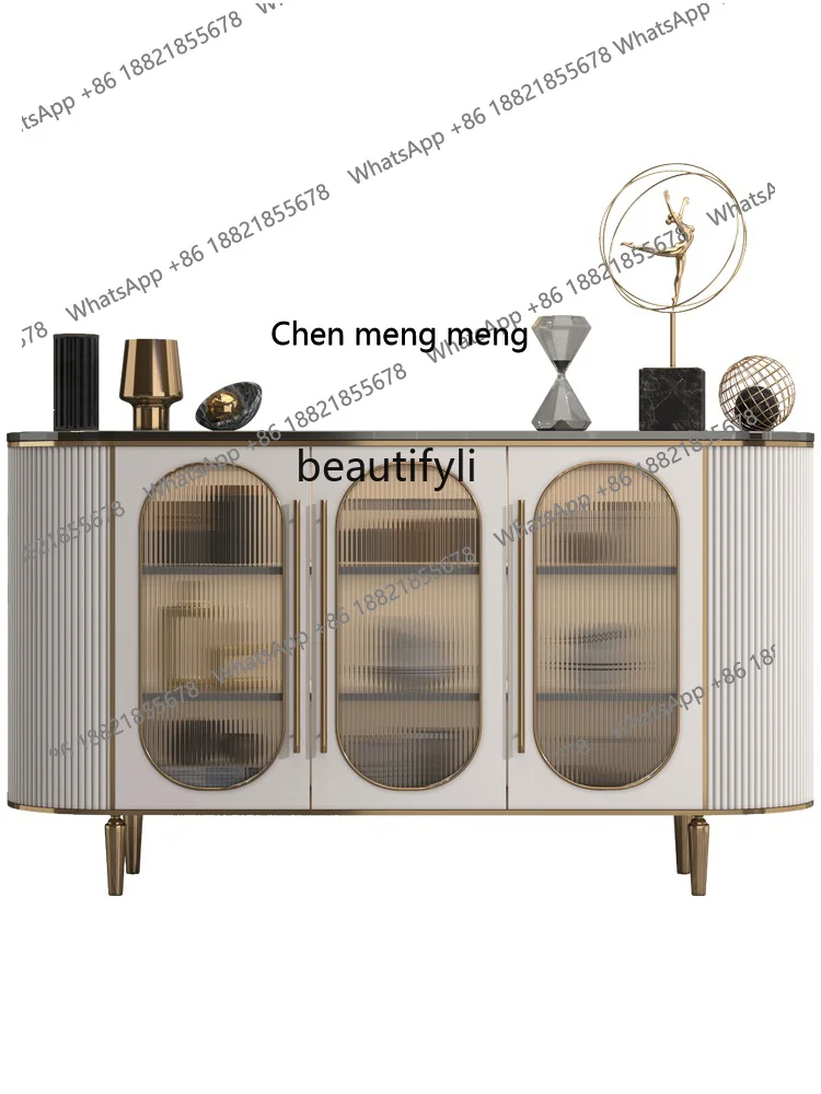 Light Luxury Sideboard Cabinet Modern Minimalist Entrance Entrance Cabinet Dining Room Wall Glass Storage Decoration Cabinet