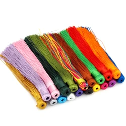 10pcs 12CM Mixed Cotton Silk Tassels Earrings Charm Pendant Satin Tassels for DIY Jewelry Making Findings Materials Components A