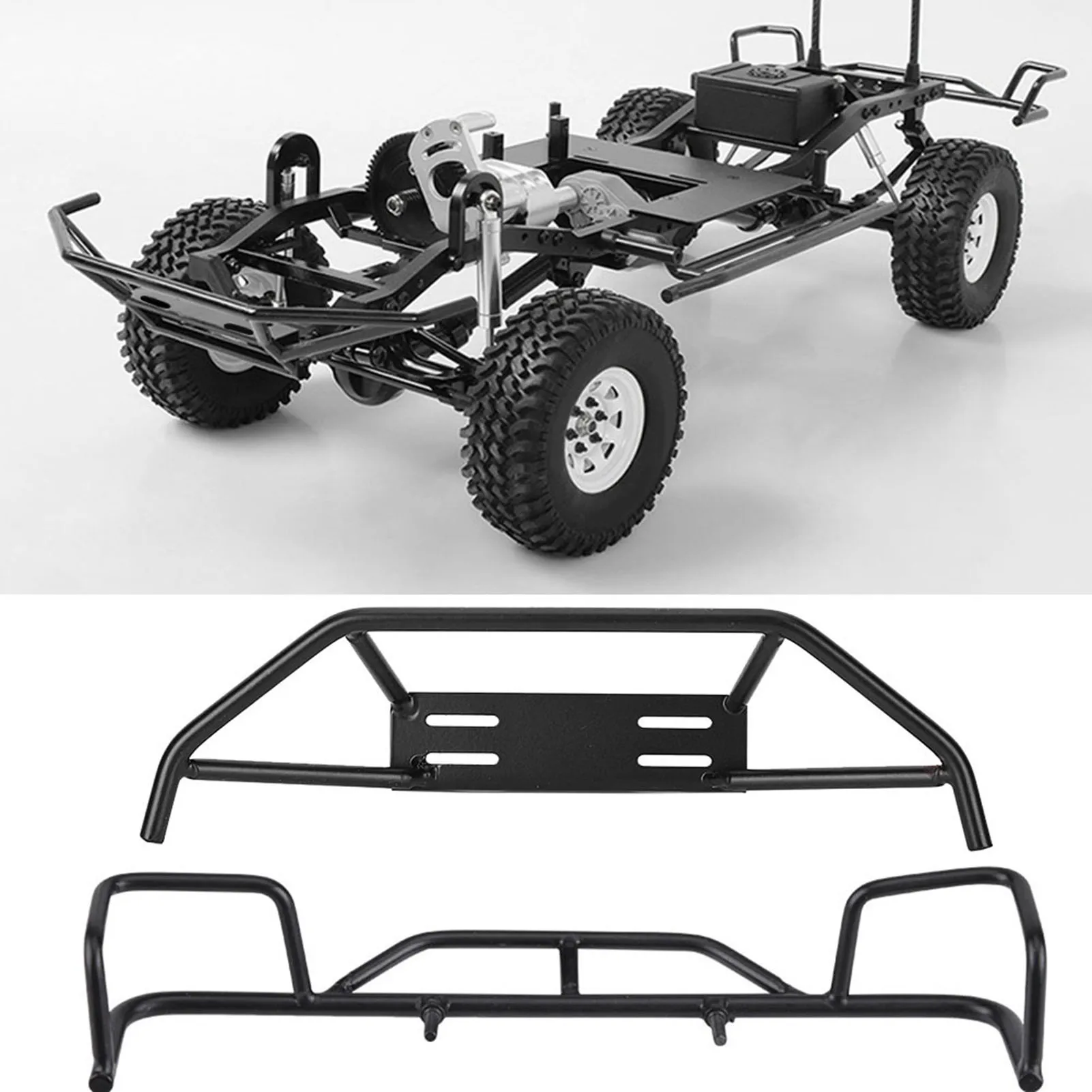 Model Vehicle Accessory Metal Front Rear Bumper for TF2 / TF1 1/10 Scale RC Crawler Car RC Bumper RC Front Bumper RC Rear Bumper