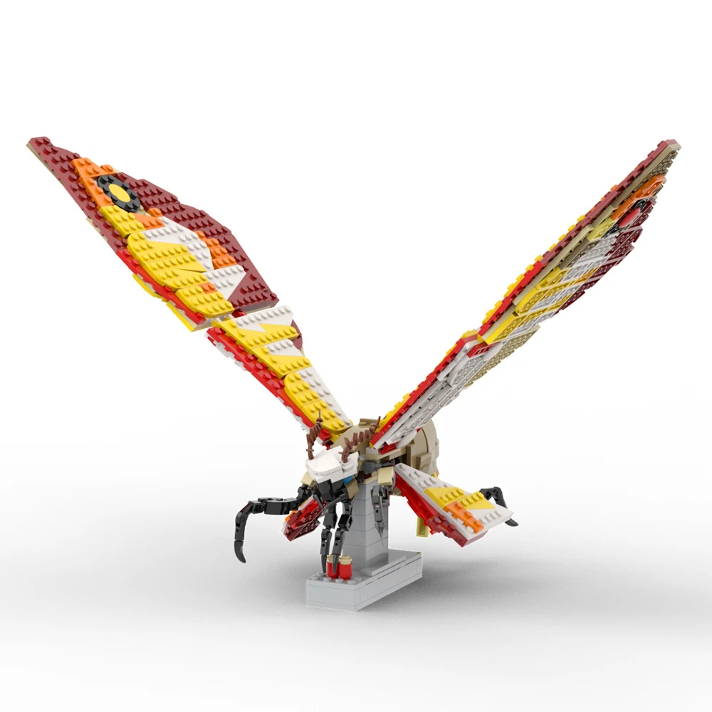 MOC Giant Moth Beast Mothra Model Building Blocks Classic Movie Dinosaurs Robot Monster diy Bricks Toy kids Birthday Xmas Gift