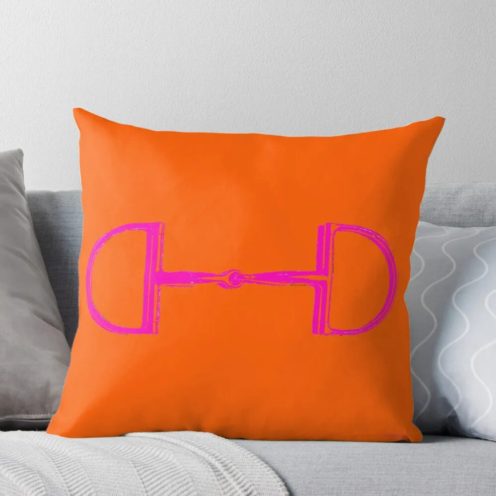 Snaffle Bit Pillow Neon Orange & Pink Throw Pillow Pillow Cover Decor Cushions For Decorative Sofa Cushion Cover Set