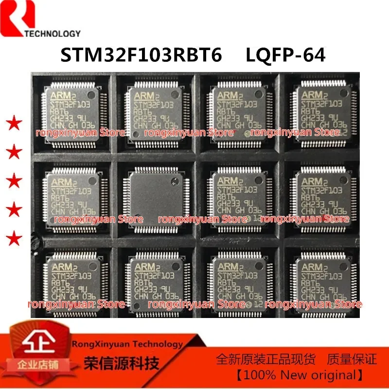 

5 pcs/lot STM32F103RBT6 STM32F103 MCU 32-bit ARM Cortex M3 RISC 128KB Flash 2.5V/3.3V 64-Pin LQFP Tray Original New 100% quality