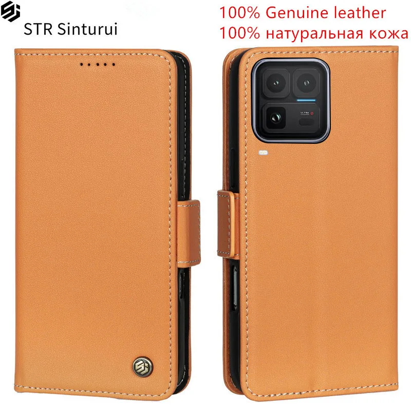 

STR Genuine leather Nappa grain card Slot Wallet Cover For vivo iQOO 13 15 Ultra 10 11 12 Pro 11S Flip shockproof phone Case