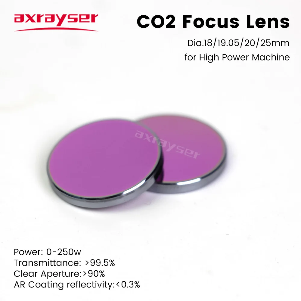 Imagem -02 - Axrayser Lente de Alta Potência para Co2 Laser Máquina de Corte Focus Lens Cvd Pvd Pro Diâmetro 18 1905 20 mm Fl38.1 508 635 mm