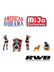 American Diorama1:64  Figure Set - RWB Legend Collection of die-cast alloy figure car decoration