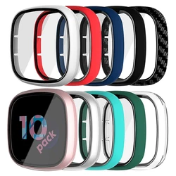 Case for Fitbit Versa 3/versa lite Tpu Soft Waterproof smartwatch Shell full Screen Protector cover on versa 2/Sense Accessories