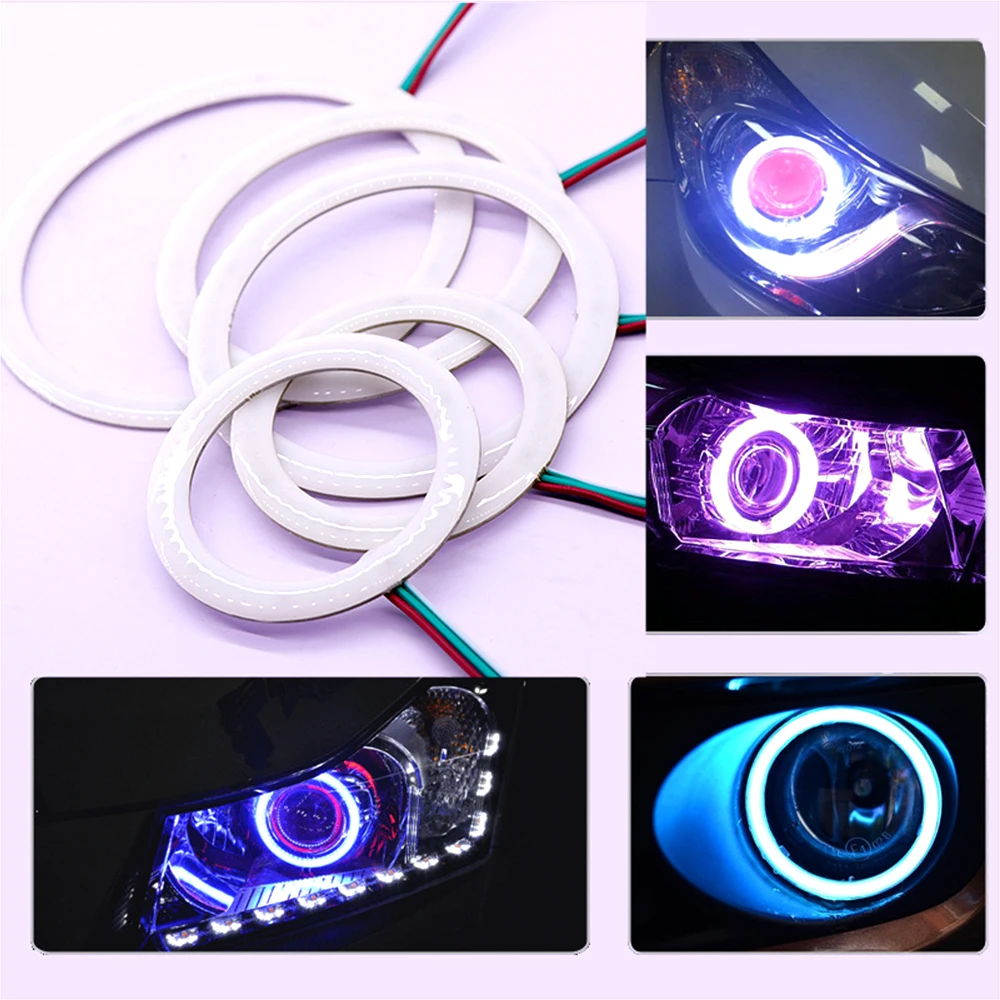 WS2812B ndividually Addressable RGB Light LED Pixel Ring 18/36/54/72/90 LEDs Circle 5V FCOB PCB RGB LED Angel Eyes Cotton Light