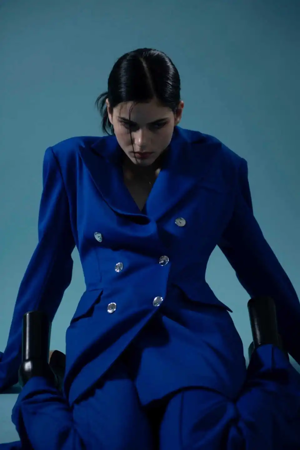 Simple Loose Women Suits Wide Leg Pant Double Breasted Blazer Fashion Office Lady Suit Customized Prom Party Outfits