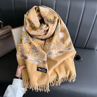 New Winter Warm Cashmere Scarf for Women Embroidery Pashmina Blanket Thick Shawl Wrap Neckerchief Fashion Bufanda Echarpe Poncho - Image 3