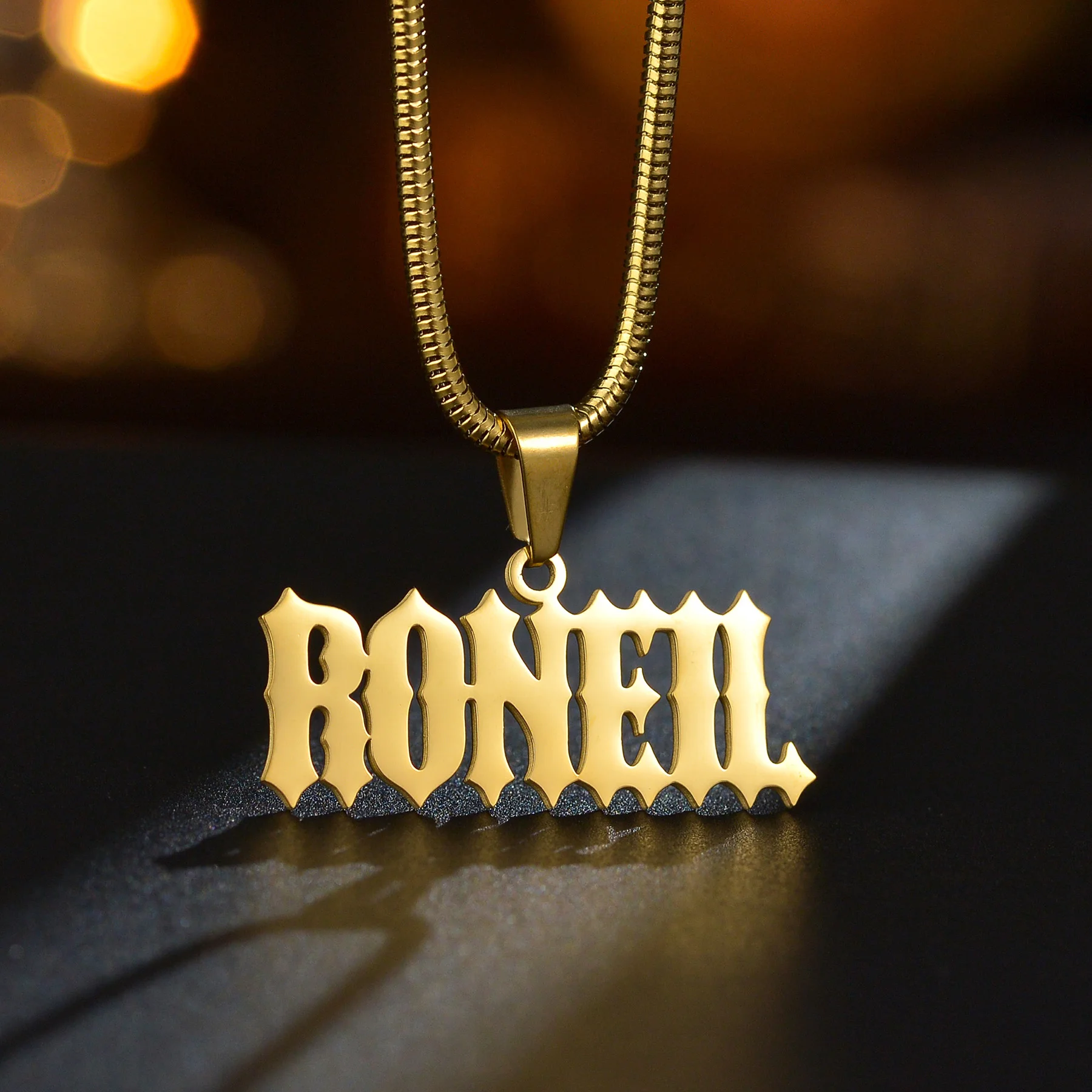 Catena di serpente rotonda personalizzata personalizza la collana con ciondolo con nome per le donne regalo di accessori per feste di gioielli in