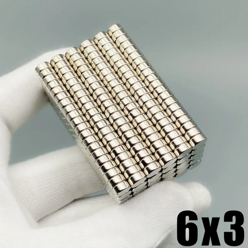 20/100/500/2000pcs 6X3mm Magnet Round Fridge Craft Diy Office Refrigerator Kitchen Whiteboard  Small Accessory 6*3mm