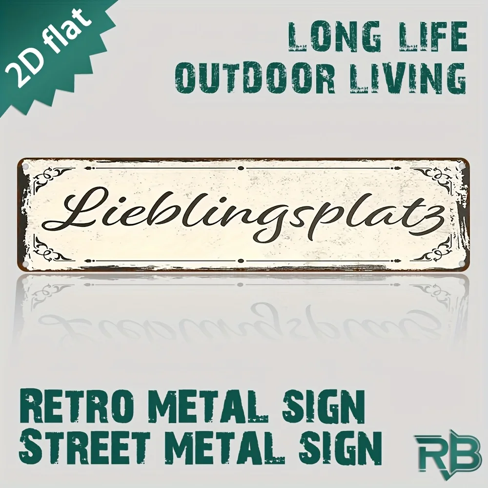 Plat 2D, 1 Conception de Panneau Logo Rétro, Impression UV G, Convient pour Diverses Décorations de Fêtes, pour Maisons