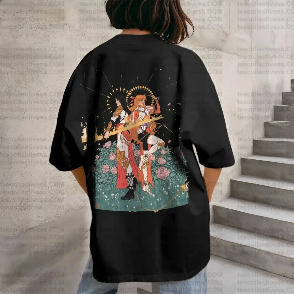 Anime Sailor Moon Women's Harajuku Summer T-shirt 2025 New Oversized Retro Streetwear Casual Loose Men Short Sleeve Unisex Tops