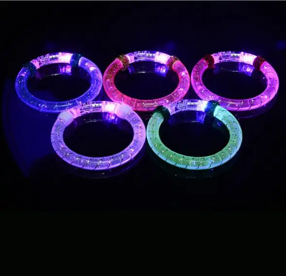 Led Dance Bangle Cartoon Watch Boys Girls Flash Wrist Band Light Bracelets Children's Day birthday Party Led Bracelet YH1160