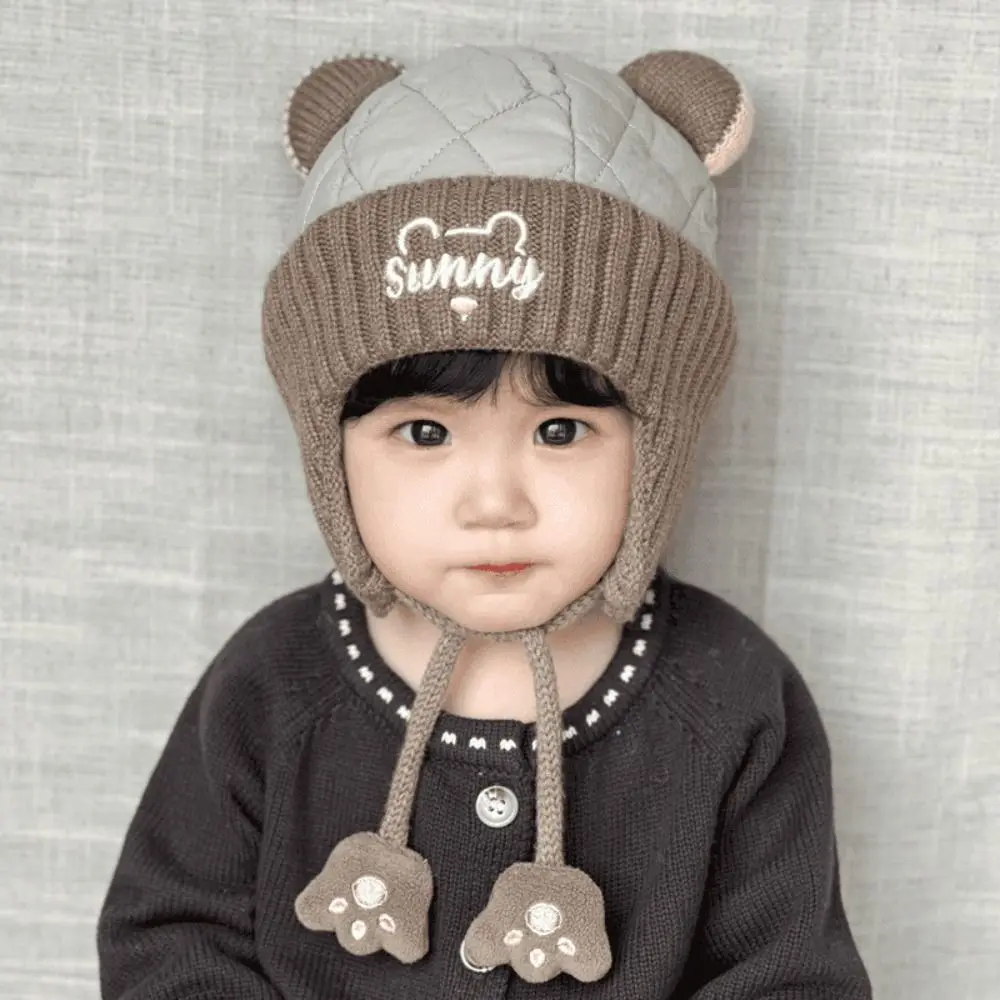 

Kawaii Warm Toddler's Lei Feng Hat Soft Thickened Baby Ear Protection Cap Coldproof Windproof Beanie Caps Cold Weather Wear