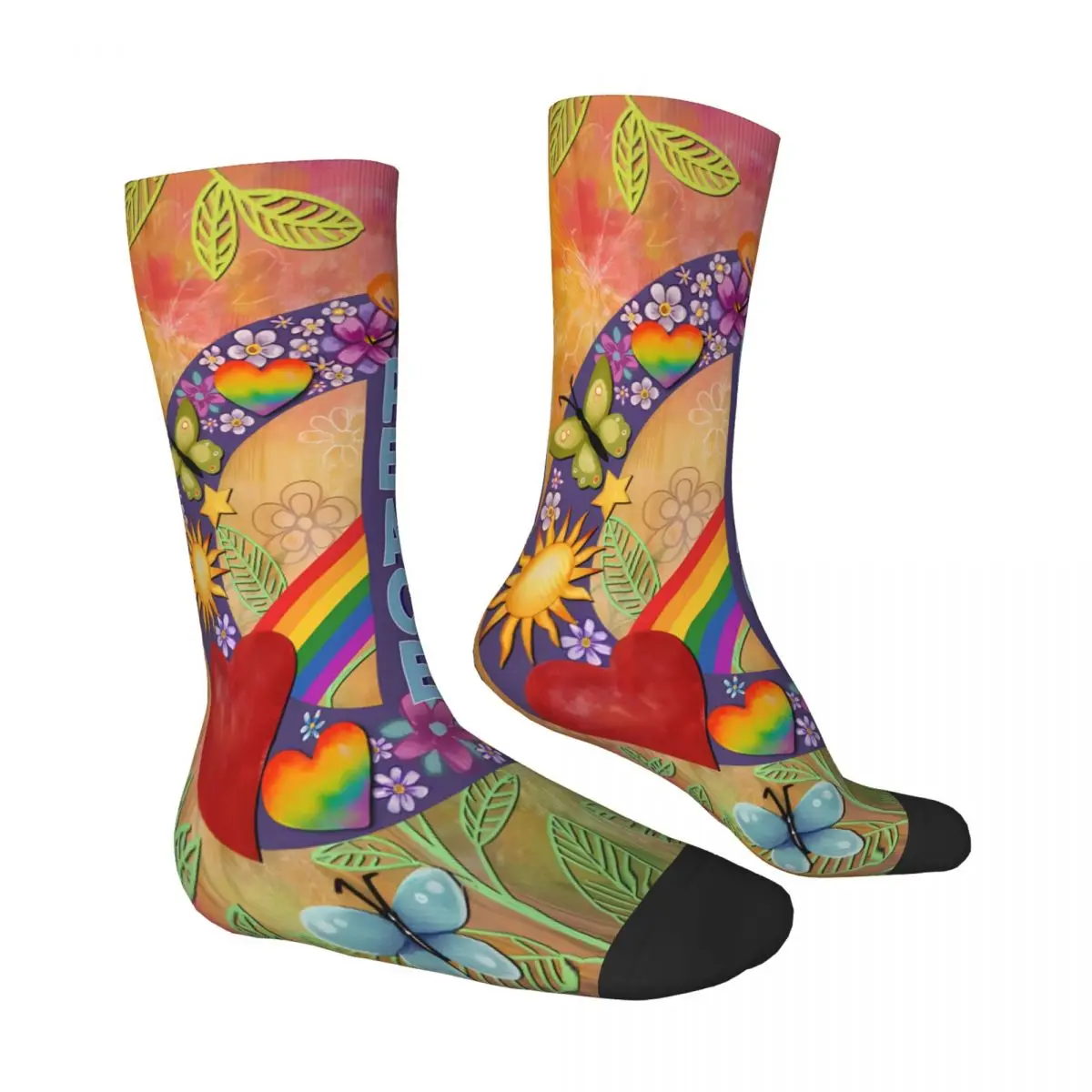 Love And Peace Sock Printed Man Polyester