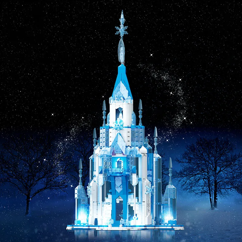 786PCs Creative Frozen Prince Magic Ice Castle Building Blocks MOC Construction Bricks Set Education Toys Gift For Girl Kids