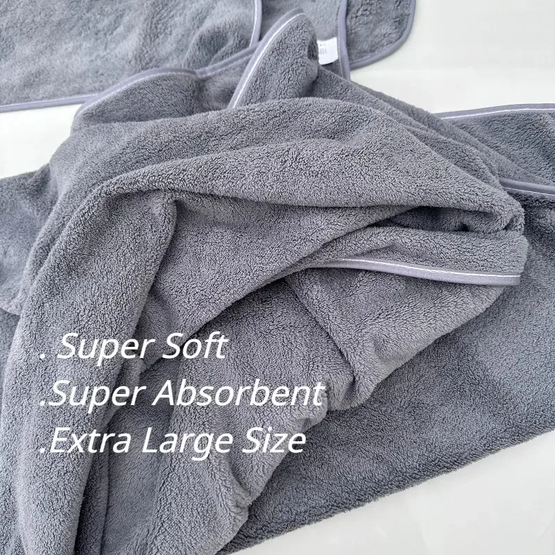 Super Soft Car Wash Towel Car Cleaning Drying Cloth, Extra Large Size Drying Towel Car Care Detailing, Grey