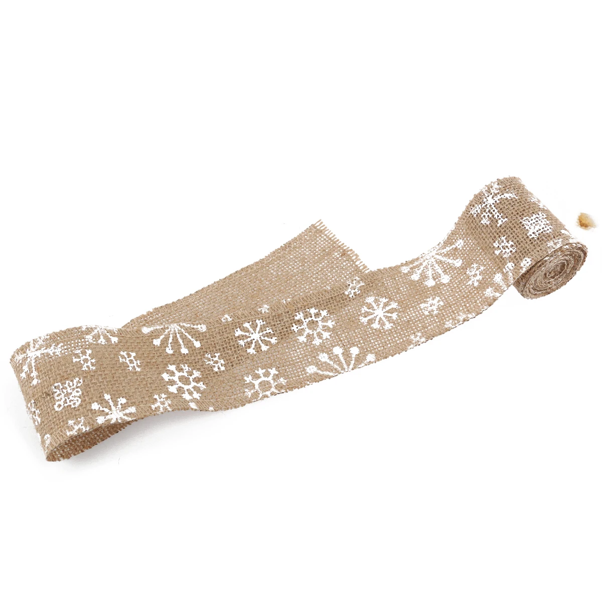 

2 M Burlap Roll Ribbon for Christmas Tree Winter Home Decoration Snowflake Craft
