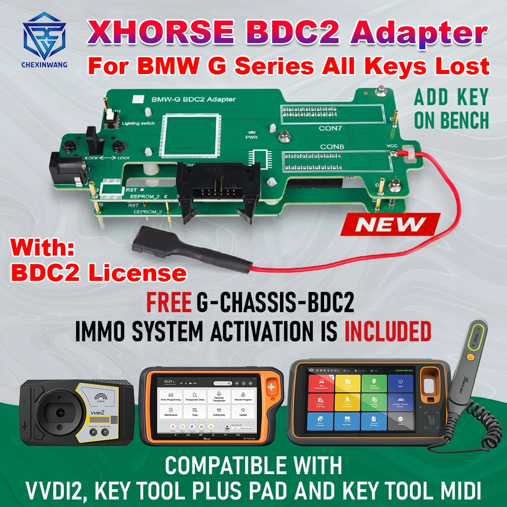 Adattatore Xhorse Xdnpbggl BDC2 Per Chiavi BMW Serie G BDC2 Perse Con Licenza BDC2 Per VVDI2 Key Tool Plus, Adattatore Midi Senza Saldatura-image