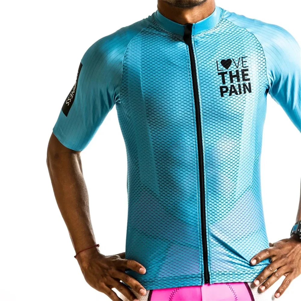 Love The Pain Men\'s Cycling Jersey Summer Breathable Sweatshirt Maillot Ciclismo Vest Sleeveless Run Quick Dry Leisure Clothing