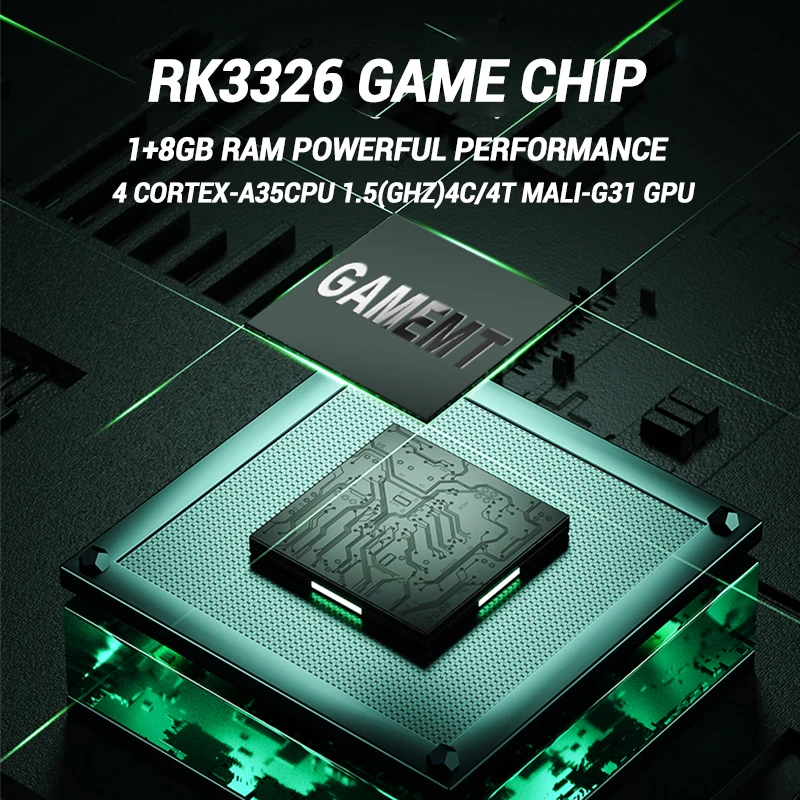 Consola de juegos portátil, sistema Linux E6 de código abierto, RK3326, compatible con PSP/PS1, pantalla HD de 5 pulgadas