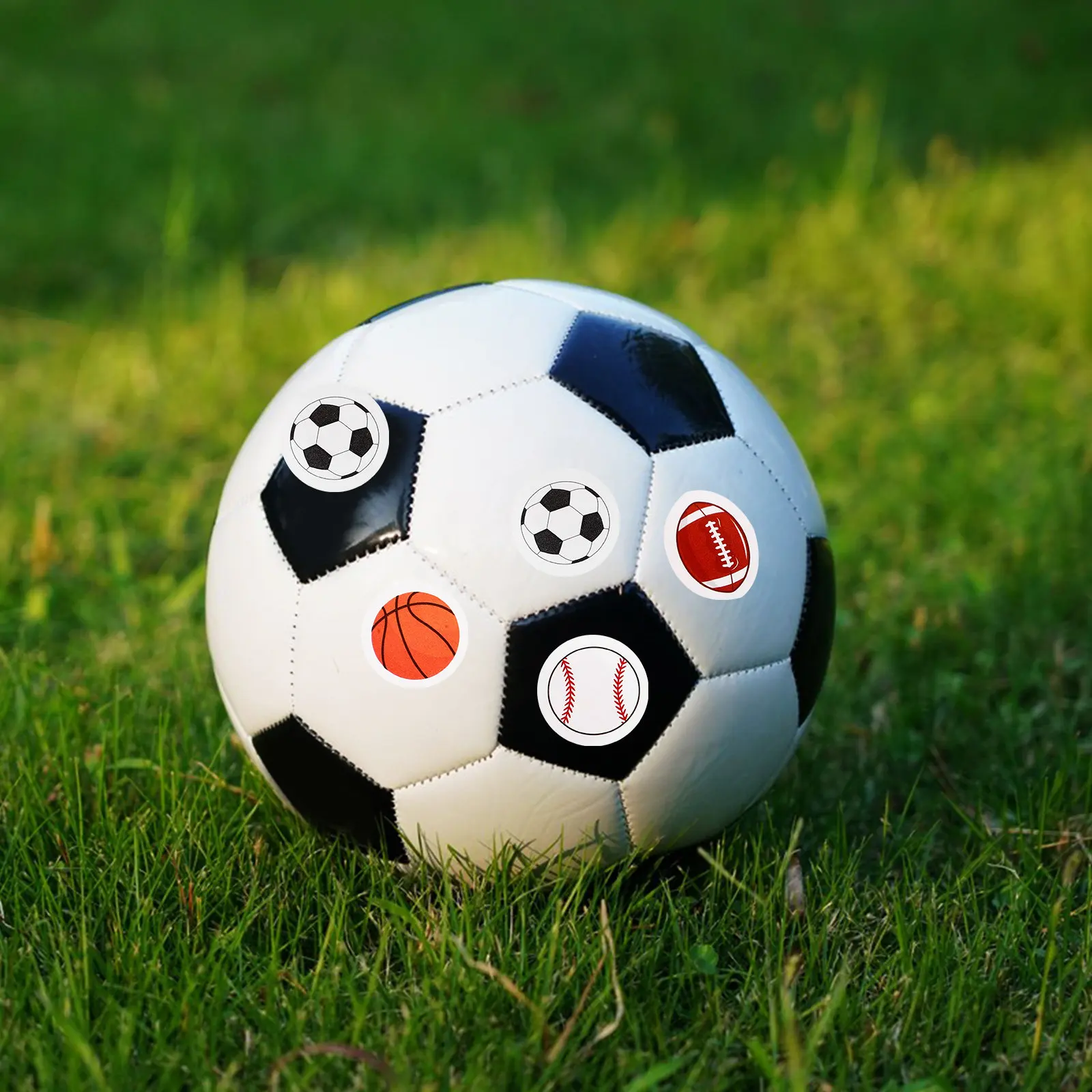 20Sheets Sports Ball Mini Stickers Bulk DIY Scrapbook Water Bottle Decoration Sports Party Favors Basketball Soccer Tennis