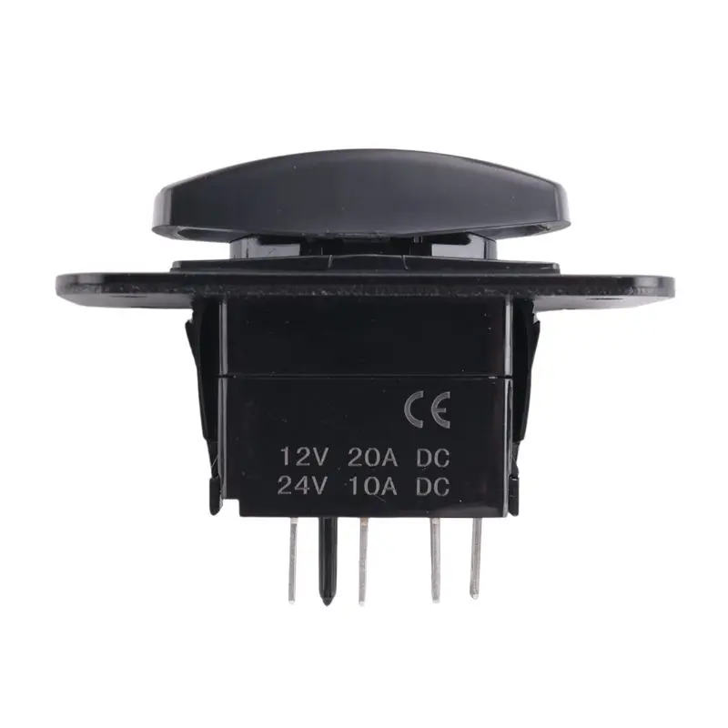 AU28-Double LED Rocker Switch With Panel Set 4 Pin ON-Off-(ON) SPDT Auto/Manual Momentary Switch For Marine Boat Yacht Waterproo