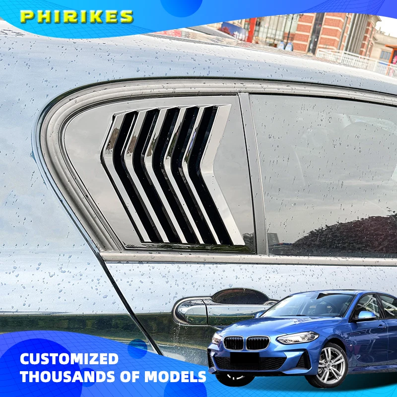 

For BMW 1 Series F20 118i 120i Hatchback 2011-2019 Car Rear Louver Window Side Shutter Cover Trim Sticker Vent Scoop ABS Carbon