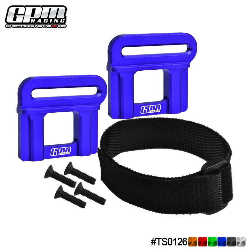 GPM 7075 Alloy Retainer, Battery Hold-Down For TRAXXAS 1/8 6S Maxx Slash Sledge 95076-4