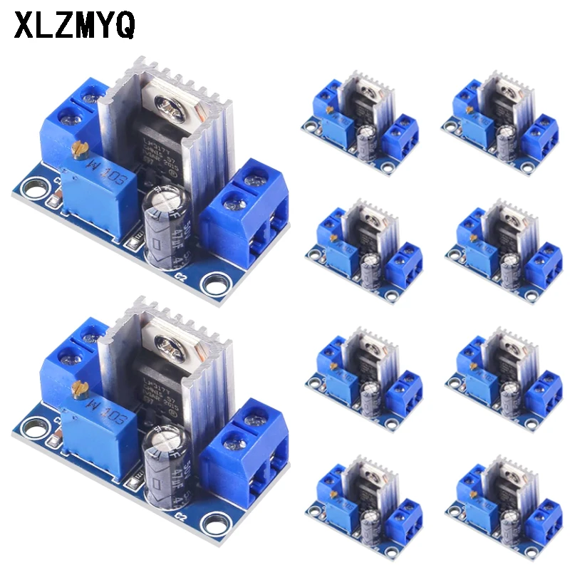 

10 шт. LM317 DC-DC преобразователь понижающий модуль печатной платы линейный регулятор LM317 регулируемый регулятор напряжения источник питания