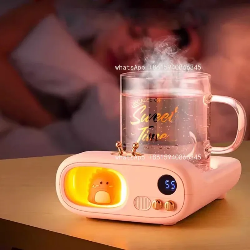 110-220V Cup Heater Coffee Mug Warmer Cute Pet Warmer Coaster Electric Hot Plate Smart Heating Pad For Milk Tea Water Best Gift