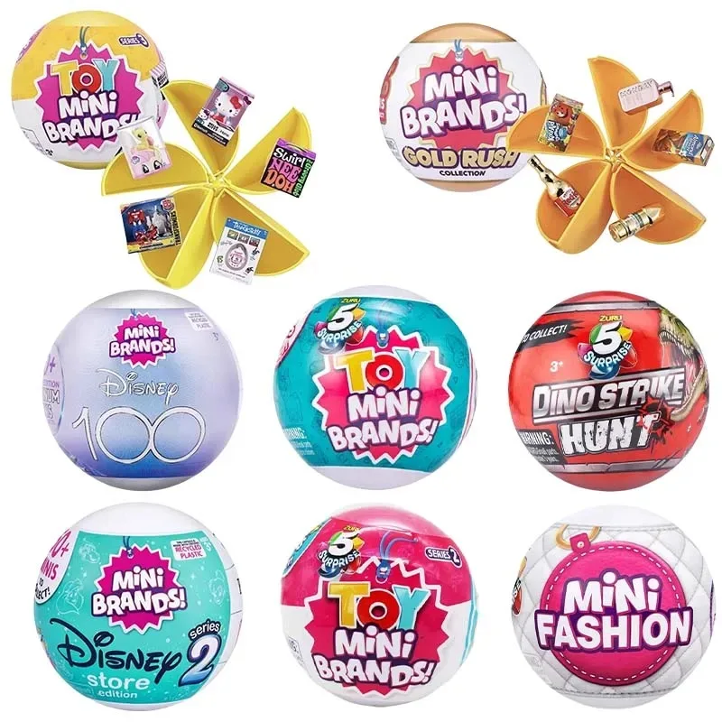 Mini Brands Supermarket Shopping Scene Toy Ball Mystery Blind Box Disney Princess IronMaln Spiderman Collectible Toys