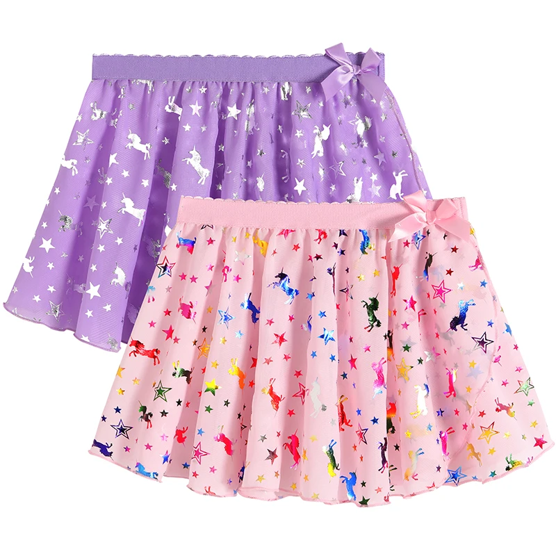 Mädchen Ballett Tanzrock Mädchen Ballett Tanzrock Kinder Sparkly Pull On Wrap Tie Tanzrock