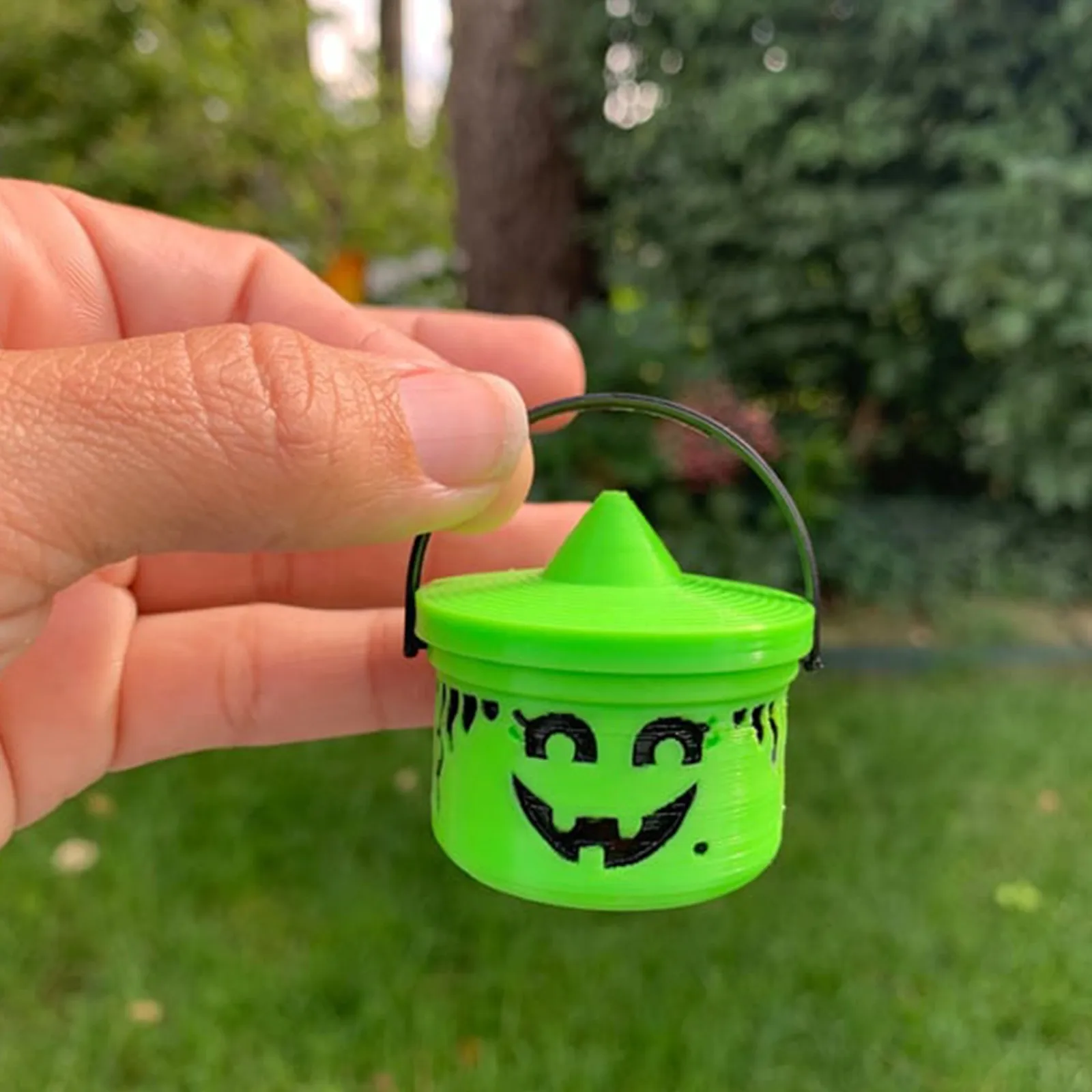 Pumpkin Bucket Halloween Pumpkin Buckets Small Treat Trick Or Buckets Holder Pail Mini Kids Basket Plastic Lantern Baskets