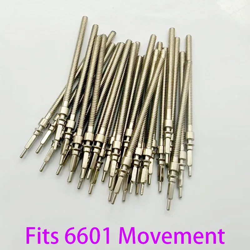 

6601 Stem 2PCS/4PCS Movement Watch Steel Stem Crown Kit Watch Parts For 6601 Movement Watches Stem Replace parts Watch repair