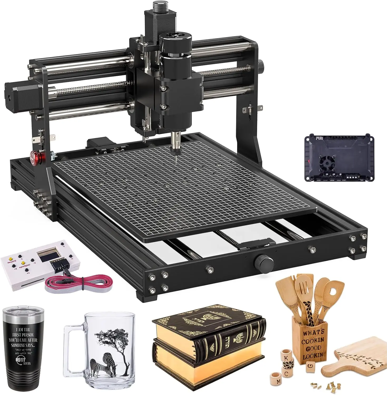 Router Machine, 4030 PRO Wood Router 500W Spindle for Metal Carving Acrylic PVC PCB Wood