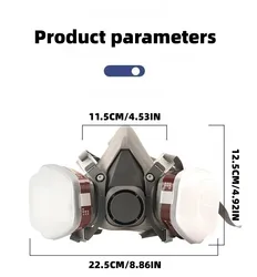 安全レスピレーターガスマスク、ハーフフェイスダストシールド、粒子フィルター、産業労働用塗料スプレー、5n11,6200