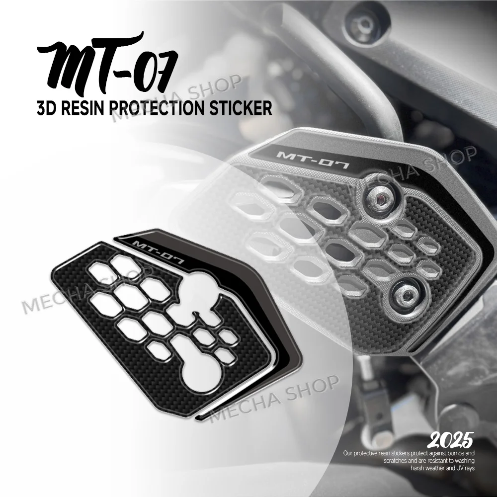 

Motorcycle Accessories 3D Resin Decal Heel Protector Sticker Kit For MT-07 MT07 mt 07 2025-