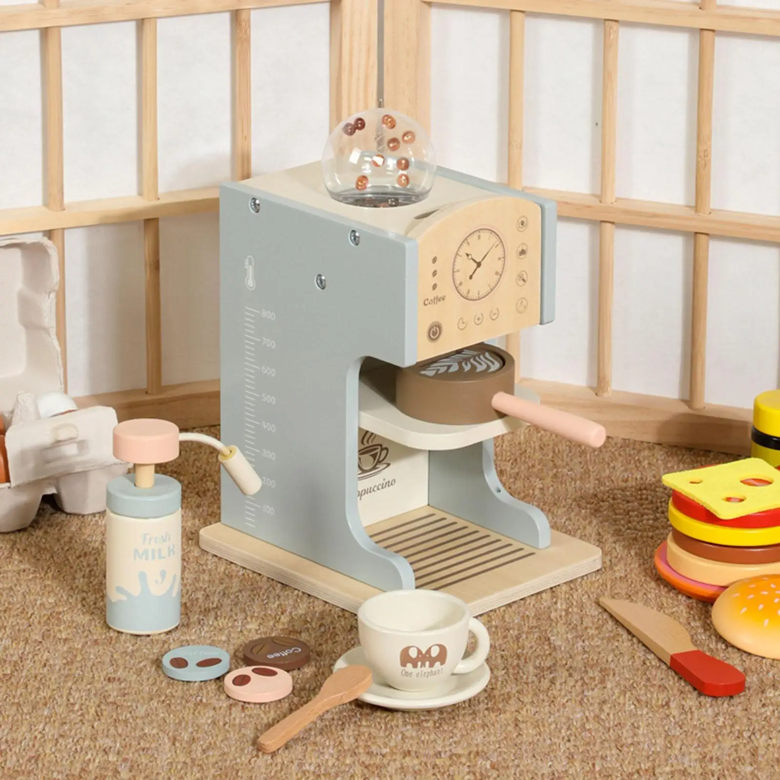 Simulation Coffee Machine Toy Role Play Fun Set for Girl Boys Kids Toddlers