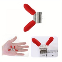 Bead Stopper 4Pcs Red/White Set for Jewelry Making Spring End Fasteners for Beading