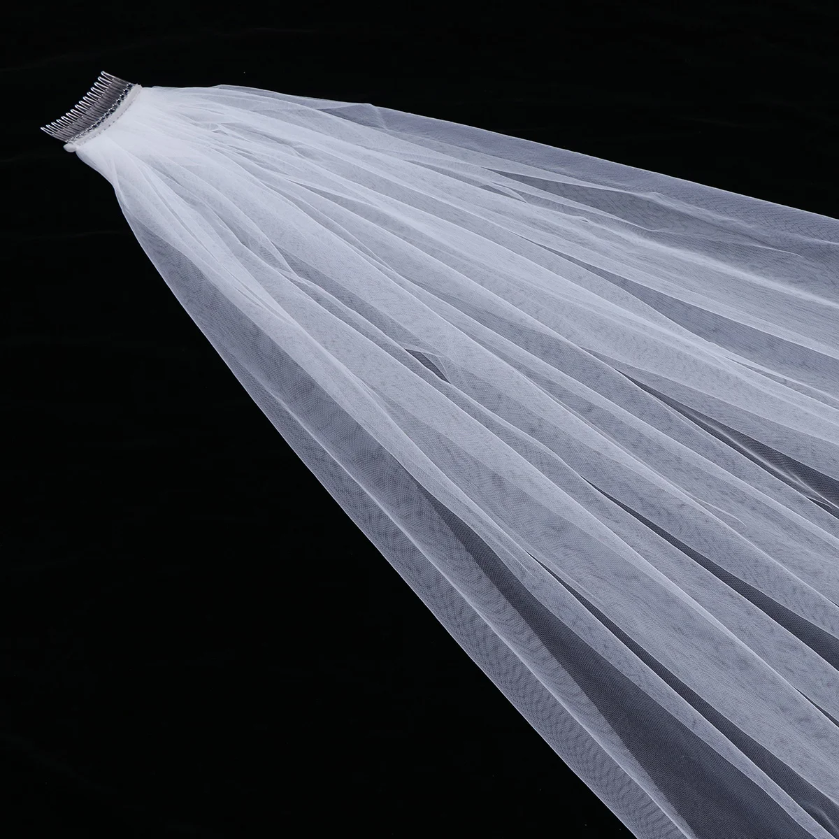 

3m Long Bridal Veil Cathedral Chapel Floor Length Luxury Tulle Single Layer Hair Comb Veil for Bride Wedding Ivory