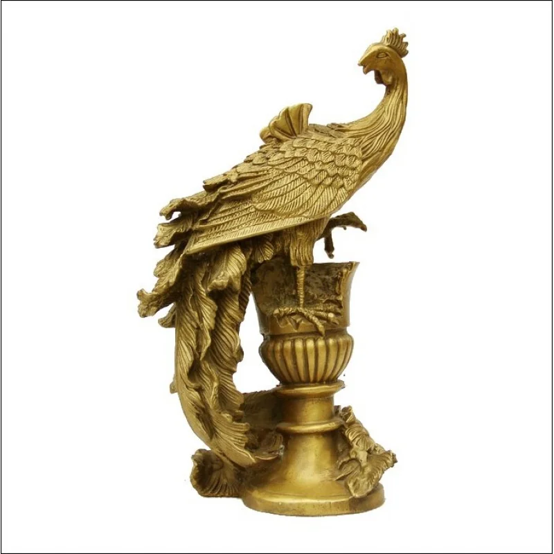 

Chinese collection Brass phoenix craft Statue