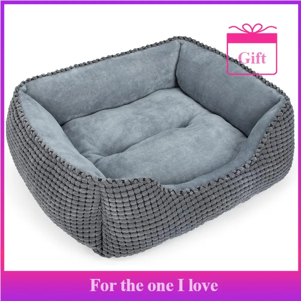 

Dog Bed, Rectangular Washable Puppy Bed, Soft and Comfortable Indoor Dog Beds