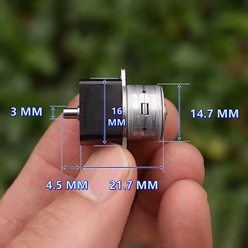 15BY Mini 15mm 2-Phase 4-Wire Gear Stepper Motor Micro Full Metal Gearbox Gear Stepping Motor DIY Accessories