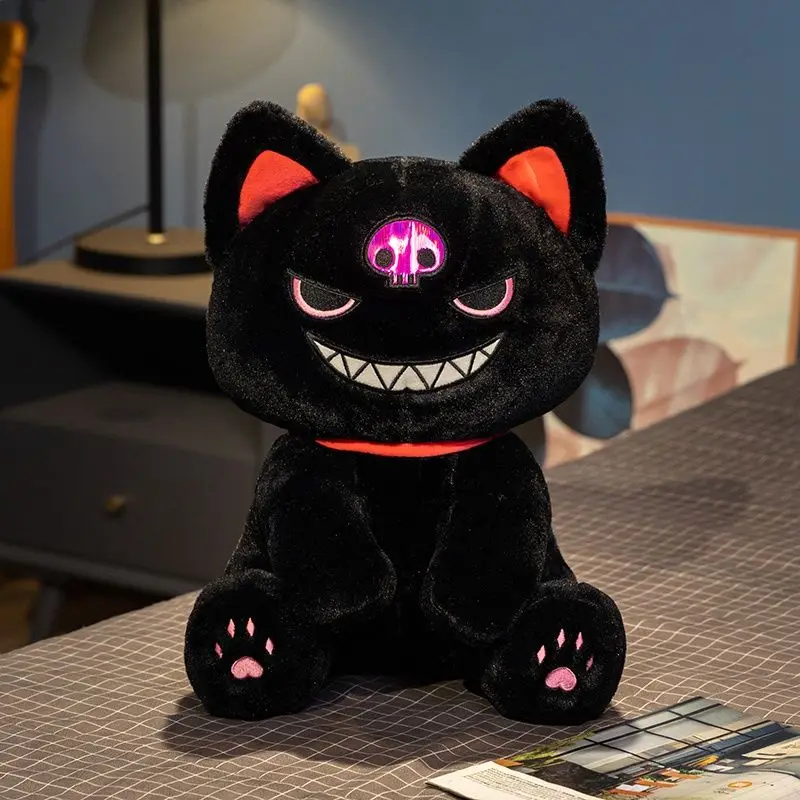 

33CM Cute Pirate Plush Toy Heterochromic Cat Plush Toy Dark Terrifying and Funny Party Decoration for a Friend's Birthday Gift