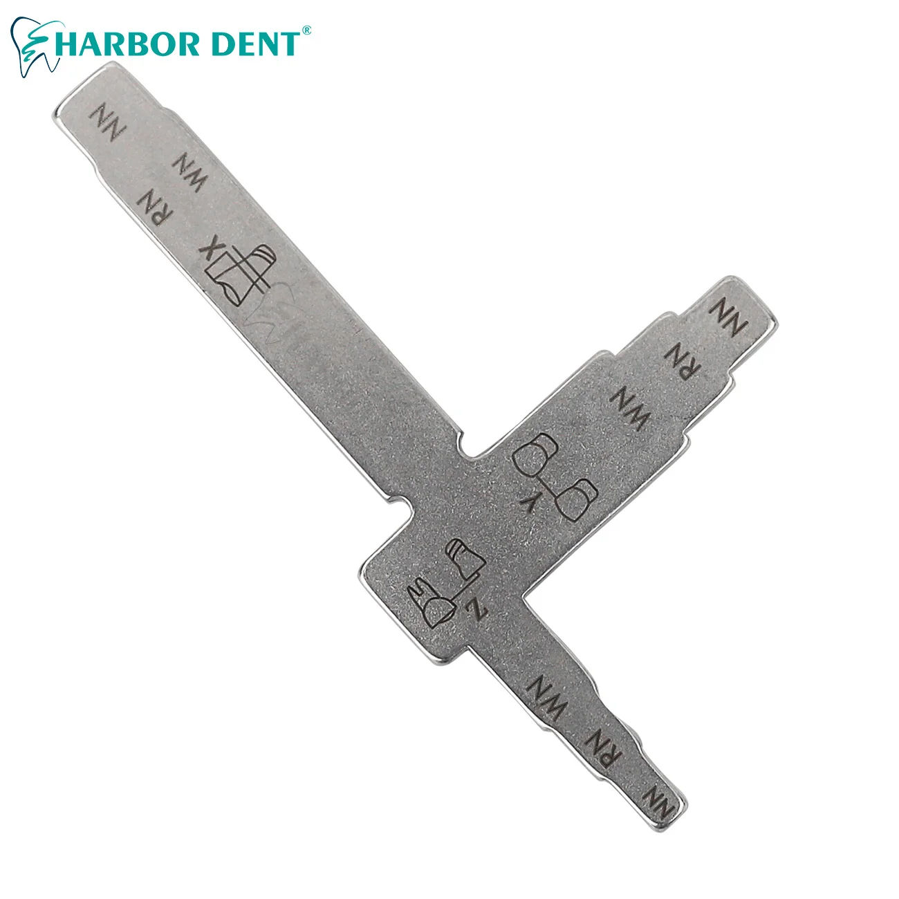 T Shape Dental Implant Measuring Ruler Stainless Steel Implant Locating Caliper for Measure Interdental Distance Dentistry Tool