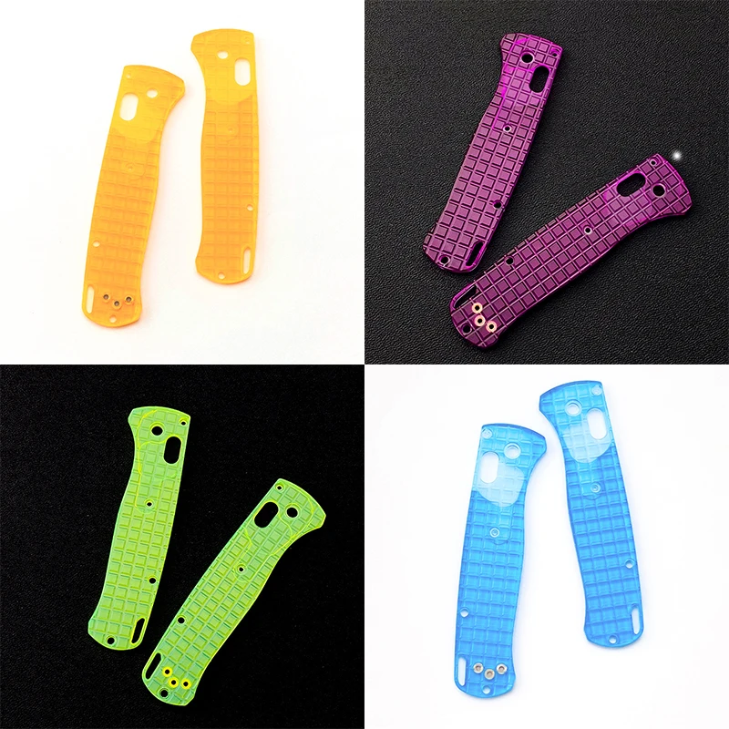 1 Pair 4 Colors Transparent Acrylic Material Grip Handle Scales For Genuine  Benchmade Bugout 535 Knife DIY Make Accessory Part