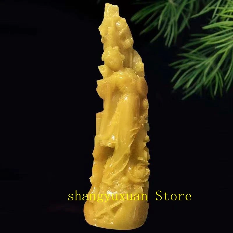 Shoushan stone beauty ornaments at home jade arts and crafts gifts Huanglongyu Huanglashi Tiannu scattered flower collection